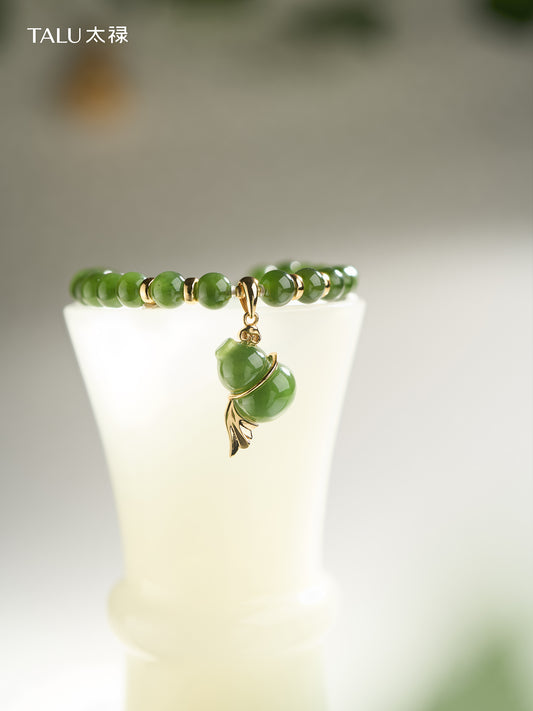 TALU / Fu Lu Ruyi / Longevity — Hetian Jasper Gourd Necklace