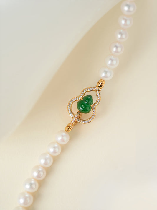 TALU / Guardian / Grace — Jade & Pearl Necklace