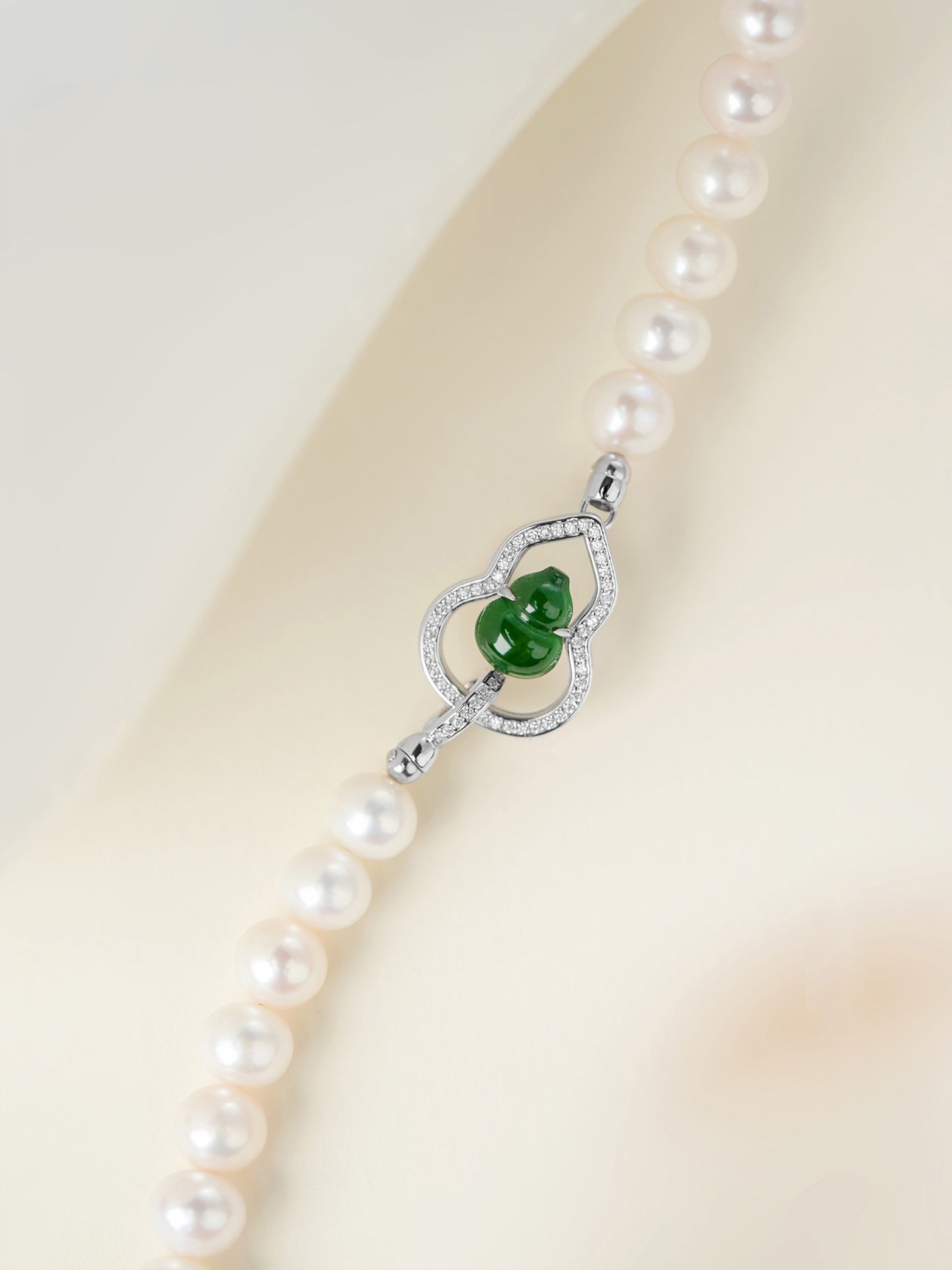 TALU / Guardian / Grace — Jade & Pearl Necklace