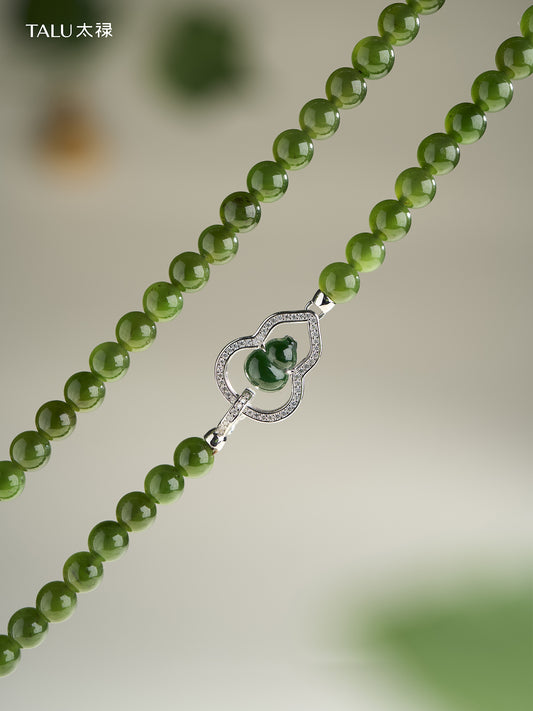TALU / Fu Lu Gourd / Grace — Hetian Jade & Jadeite Necklace