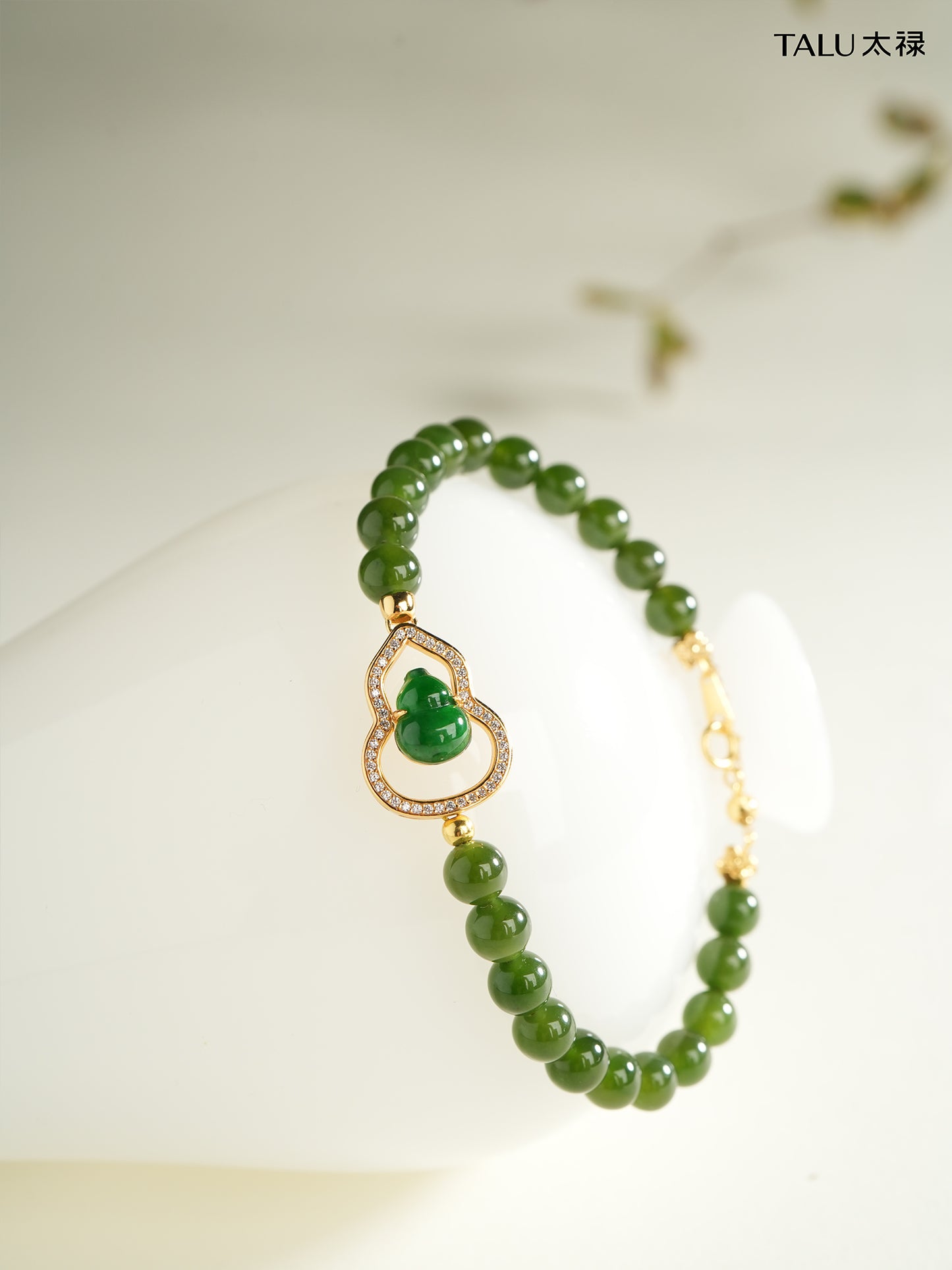 TALU / Fu Lu Gourd / Fortune — Hetian Jade & Jadeite Bracelet
