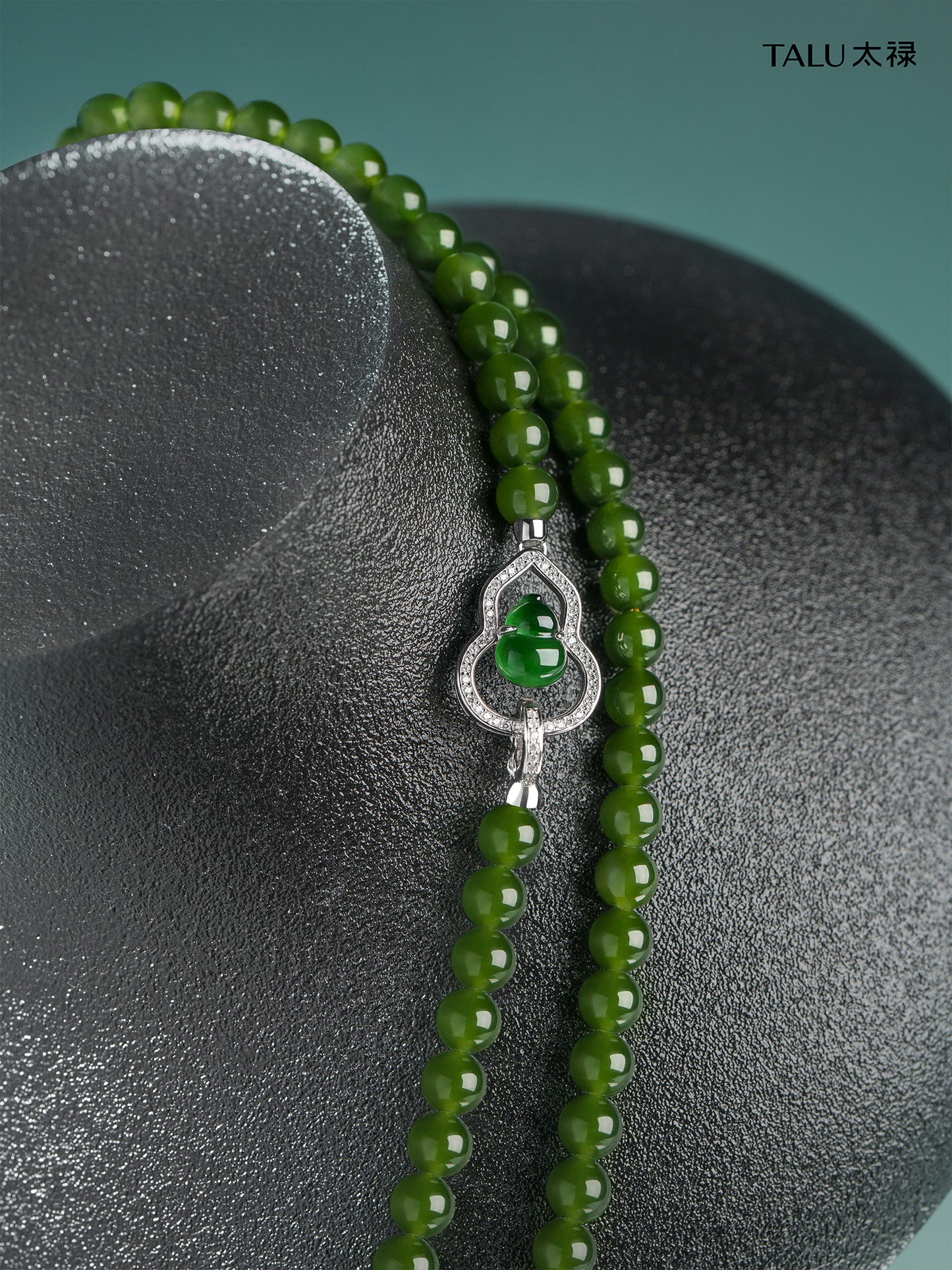TALU / Fu Lu Gourd / Grace — Hetian Jade & Jadeite Necklace
