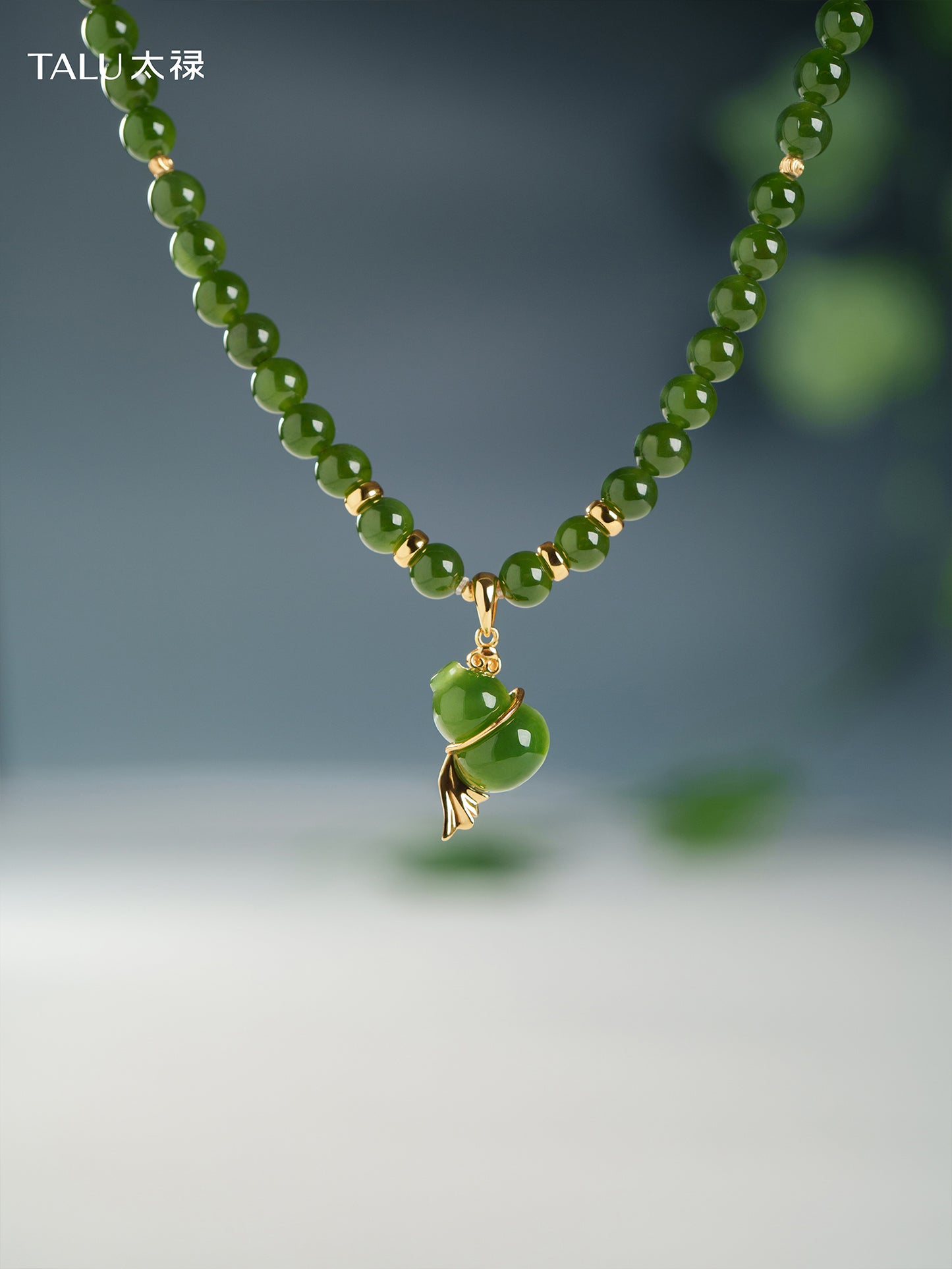 TALU / Fu Lu Ruyi / Longevity — Hetian Jasper Gourd Necklace